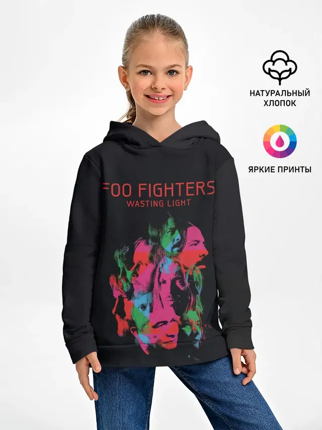 Детское худи с принтом «Foo Fighters — Wasting Light - Foo Fighters»