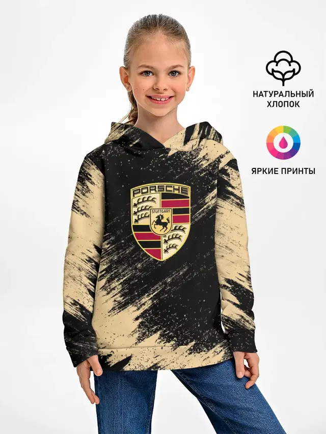Детское худи с принтом «Porsche»