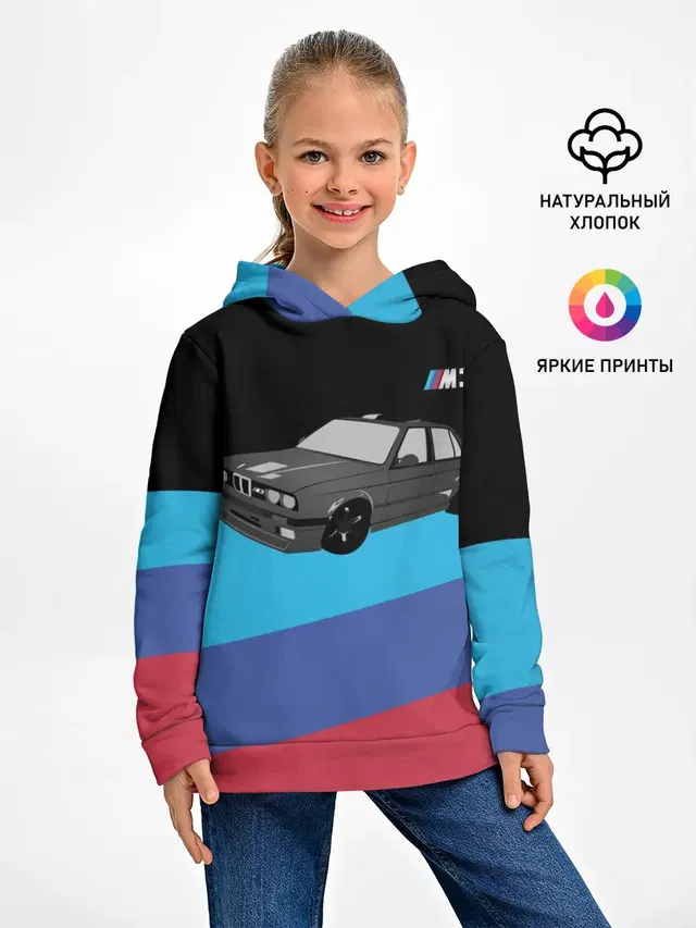 Детское худи с принтом «BMW — BMW M3»
