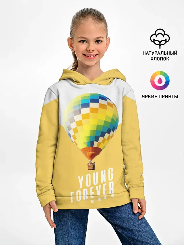 Детское худи с принтом «BTS — BTS Young Forever»