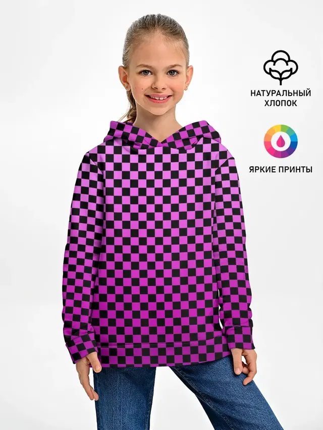 Детское худи с принтом «Френдзона — Checkerboard Color»