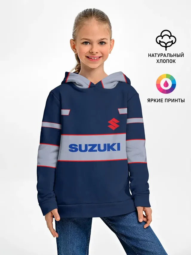 Детское худи с принтом «Suzuki»