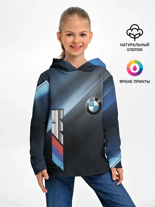Детское худи с принтом «BMW»