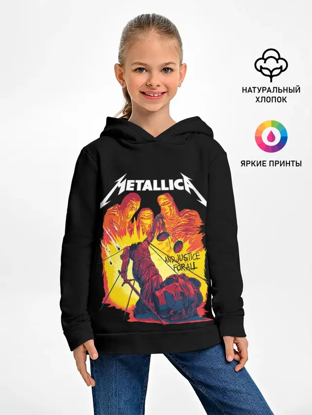 Детское худи с принтом «Metallica — Justice for all»