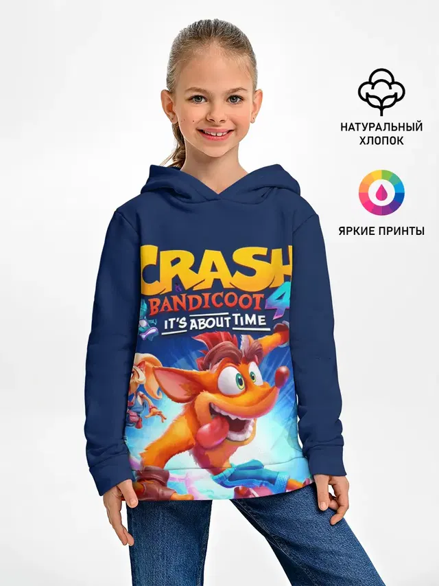 Детское худи с принтом «Игры — Crash Bandicoot»