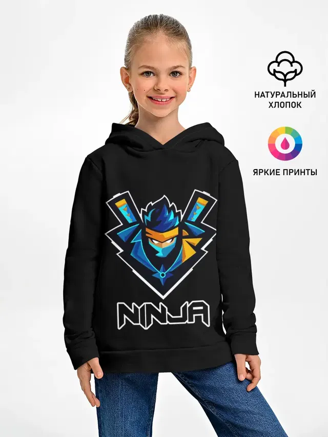 Детское худи с принтом «Фортнайт — Ninja Fortnite»