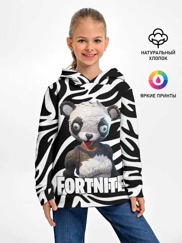 Детское худи с принтом «Фортнайт — Panda»