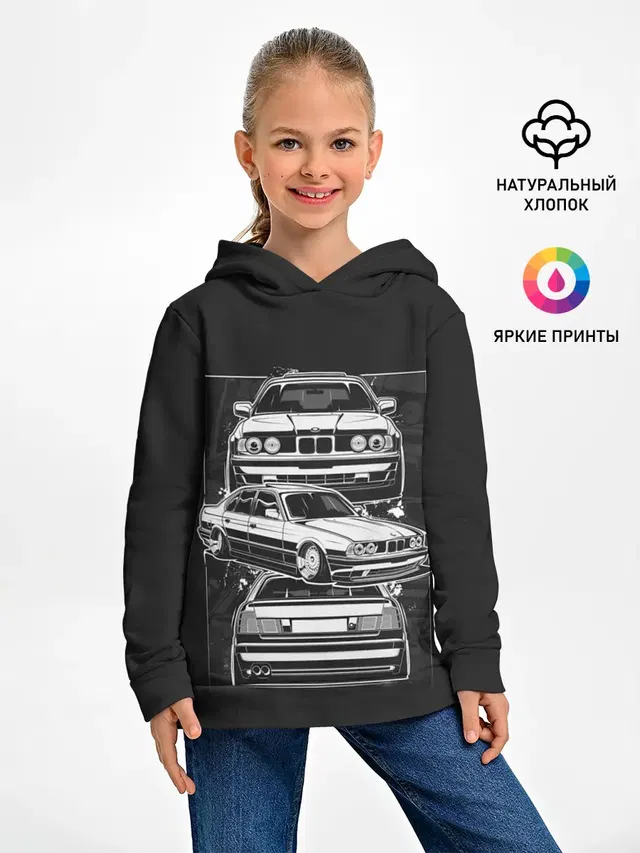 Детское худи с принтом «BMW»