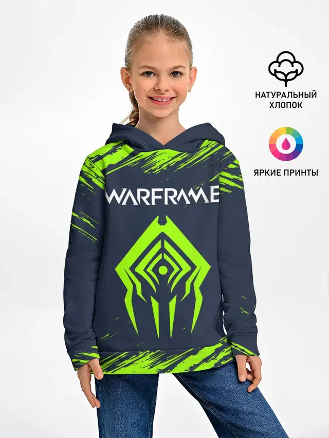 Детское худи с принтом «Warframe — ВАРФРЕЙМ»