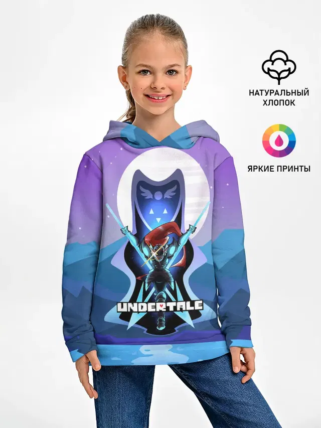 Детское худи с принтом «Undyne the Undying»