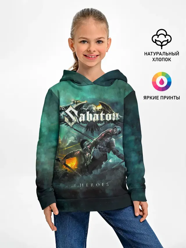 Детское худи с принтом «Sabaton»