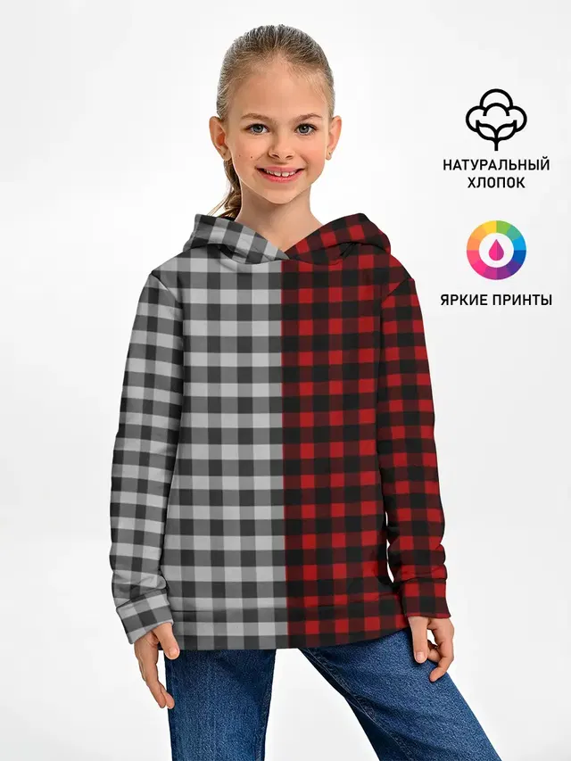 Красно белая рубашка в клетку