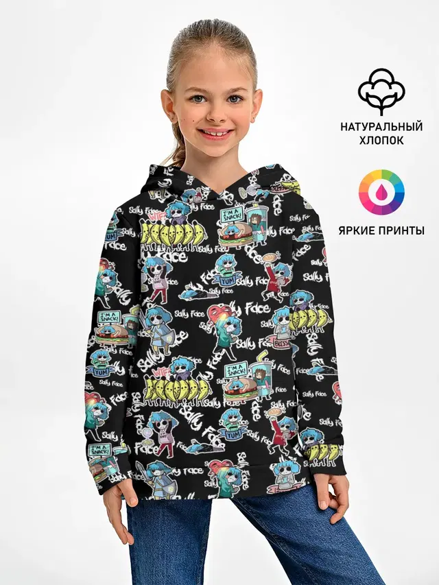 Детское худи с принтом «Seamless pattern»
