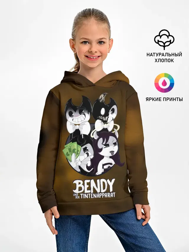 Детское худи с принтом «Bendy»