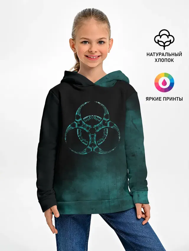 Детское худи с принтом «Biohazard sign — Biohazard»