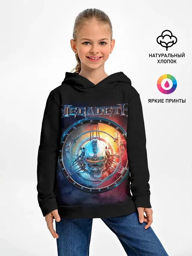 Детское худи с принтом «Megadeth — Megadeth, Super Collider»
