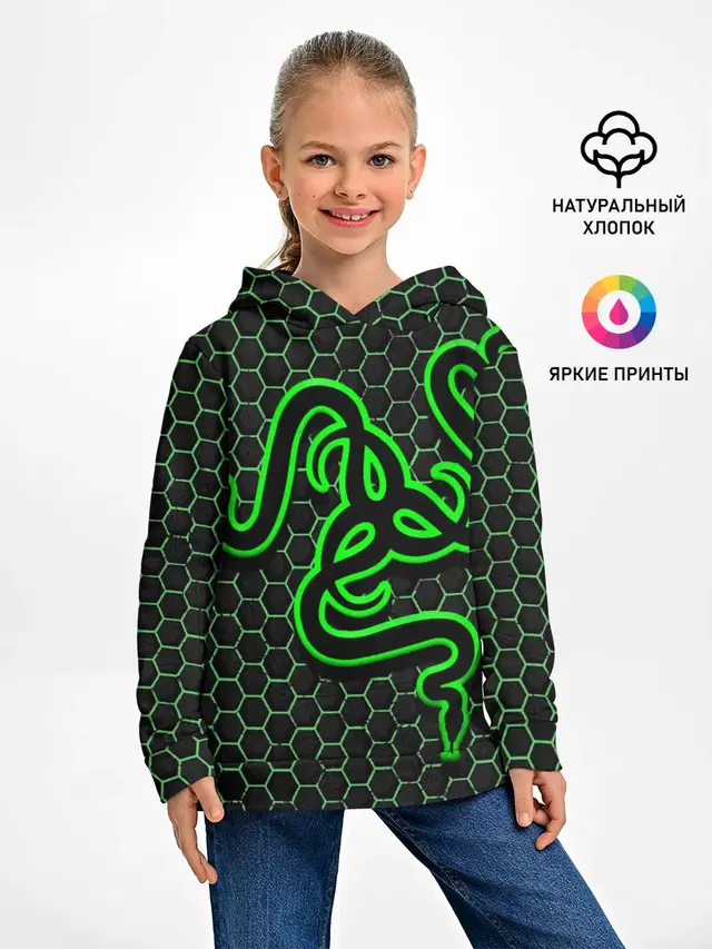 Детское худи с принтом «Разные игры — RAZER»