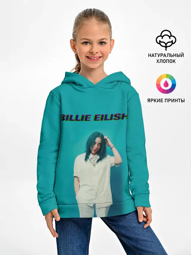 Детское худи с принтом «Billie Eilish»