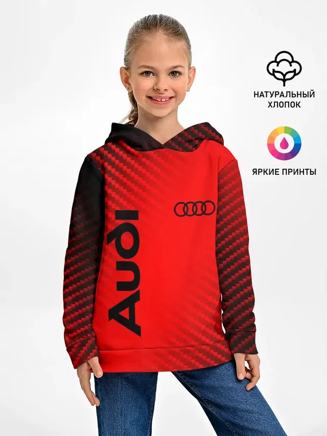 Детское худи с принтом «Audi»