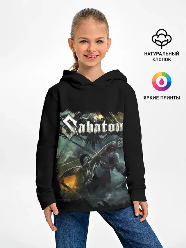 Детское худи с принтом «Sabaton»