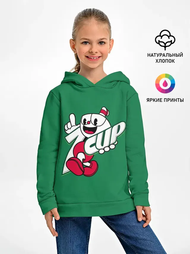 Детское худи с принтом «7Cup»