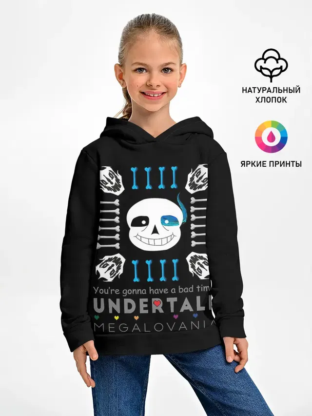 Детское худи с принтом «Megalovania»