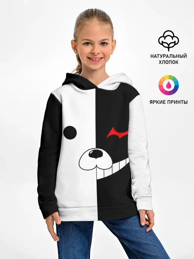 Детское худи с принтом «Monokuma»