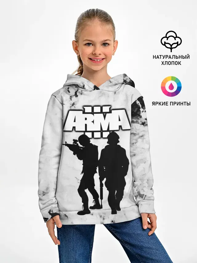 Детское худи с принтом «ARMA — Арма,Tactical Simulator»