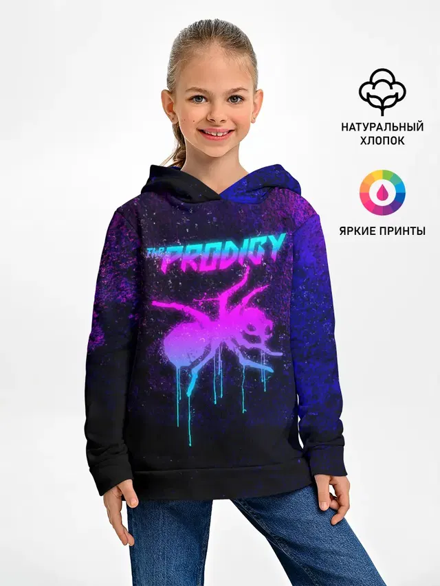 Детское худи с принтом «Ant logo — The Prodigy»