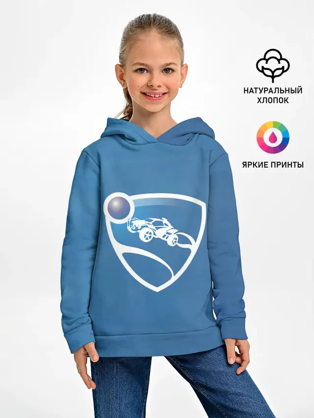 Детское худи с принтом «Rocket League — Rocket League Fan»