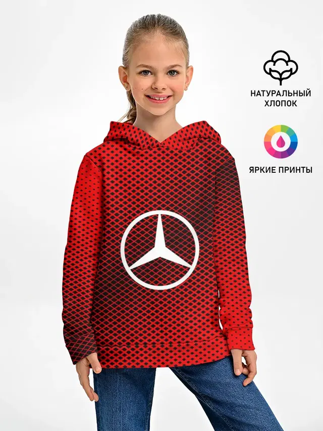 Детское худи с принтом «Mercedes-Benz — MERCEDES SPORT»
