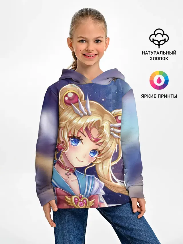 Детское худи с принтом «Sailor Moon»