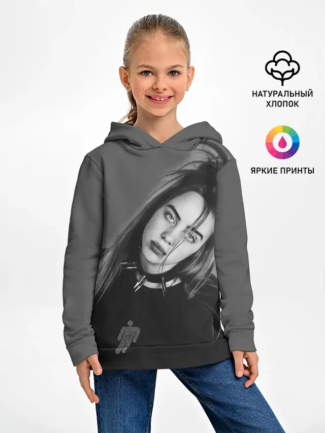 Детское худи с принтом «Billie Eilish»