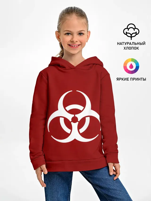 Детское худи с принтом «Разные игры — Plague Inc»