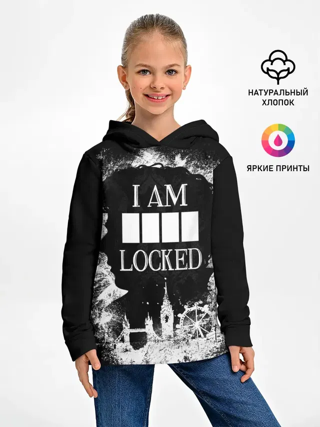 Детское худи с принтом «I AM Locked»