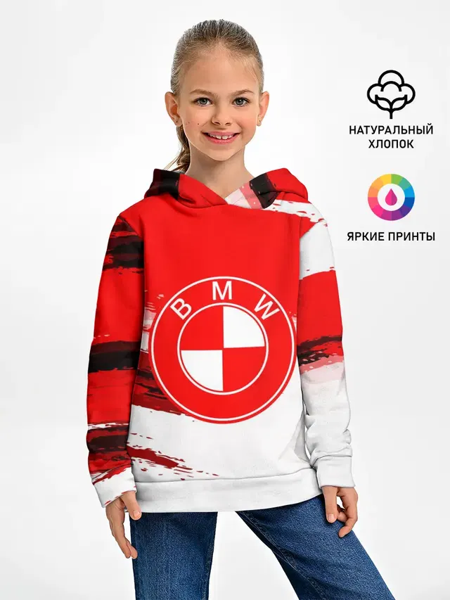 Детское худи с принтом «BMW — bmw uniform»