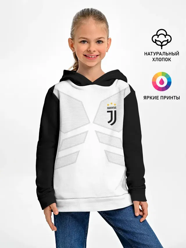 Детское худи с принтом «Ювентус — JUVENTUS SPORT»