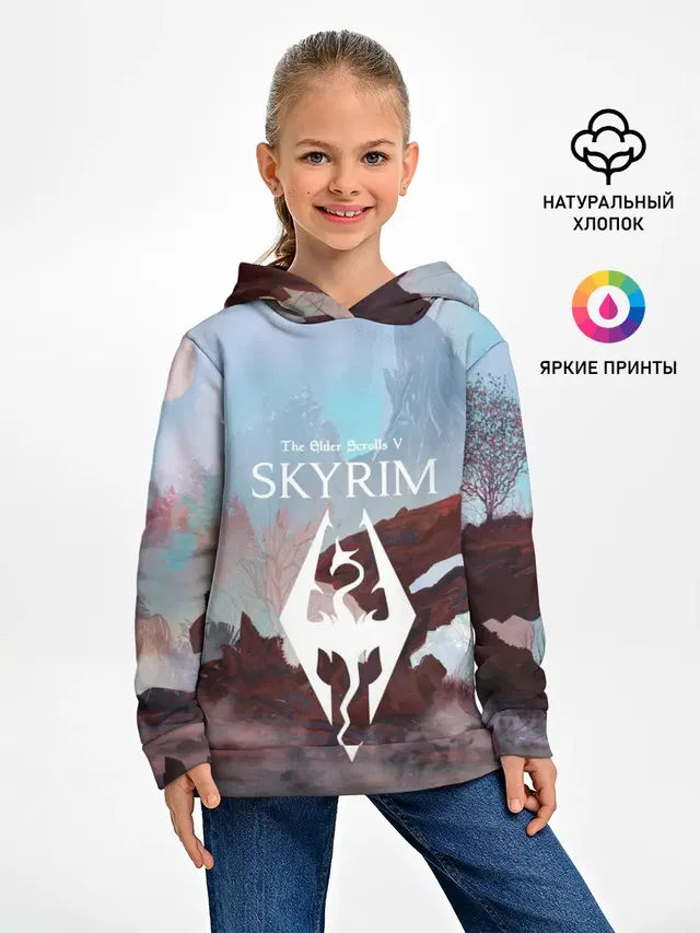 Детское худи с принтом «The Elder Scrolls — The Elder Scrolls SKYRIM»