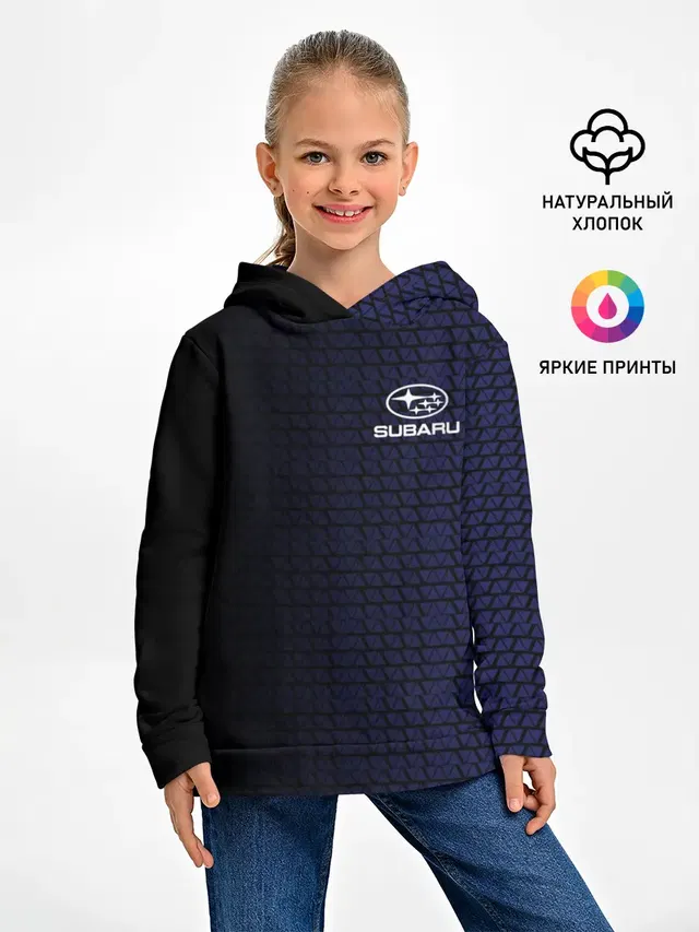 Детское худи с принтом «Car logo — SUBARU SPORT»