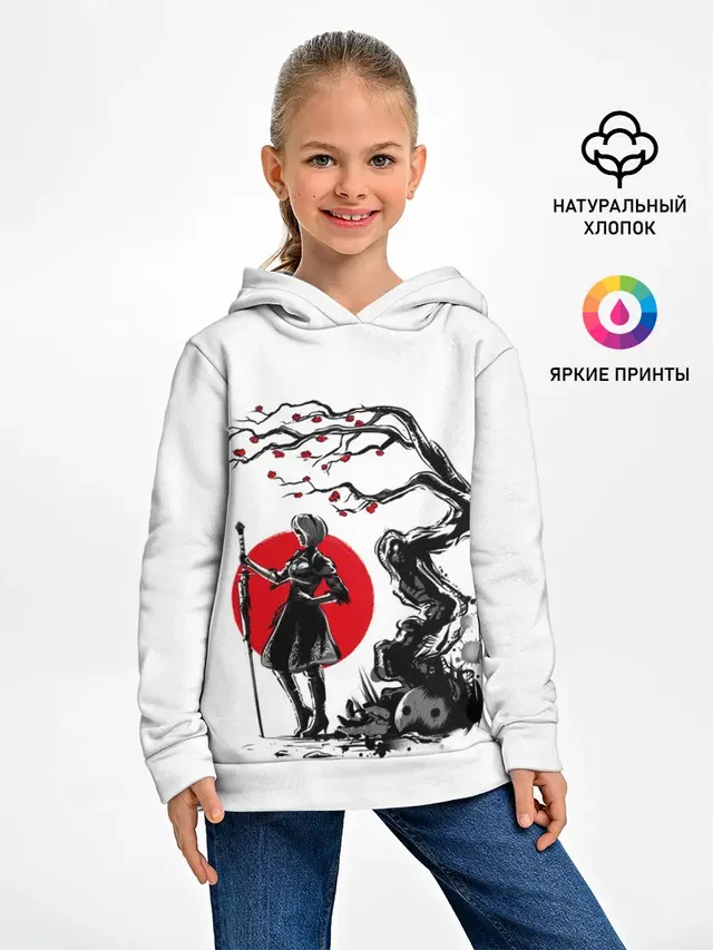 Детское худи с принтом «2B Sakura»