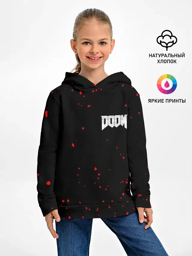 Детское худи с принтом «Дум»