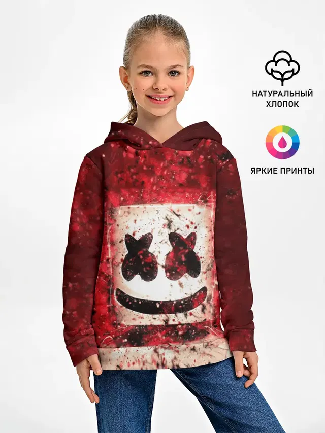 Детское худи с принтом «Marshmello»