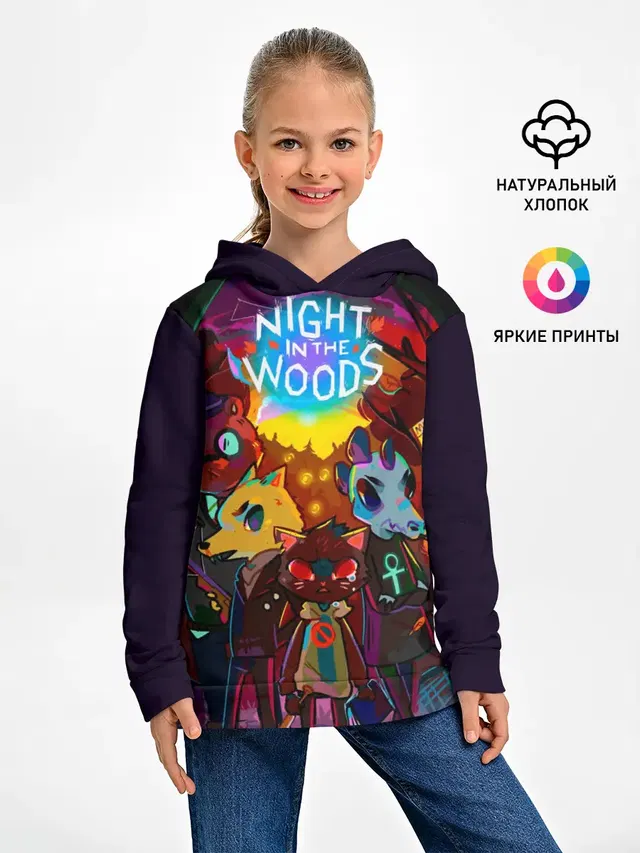 Детское худи с принтом «Игры — Night in the Woods»