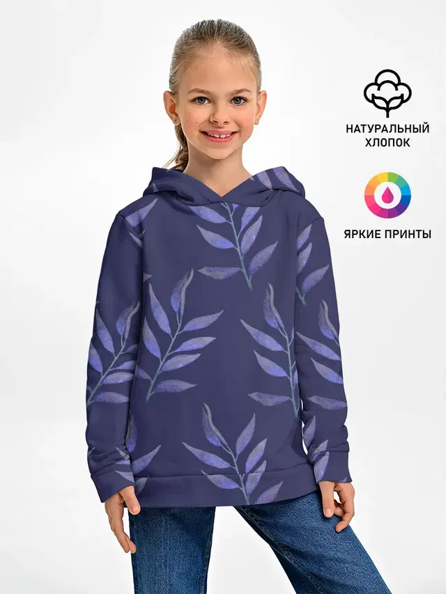 Листья на темно синем фоне