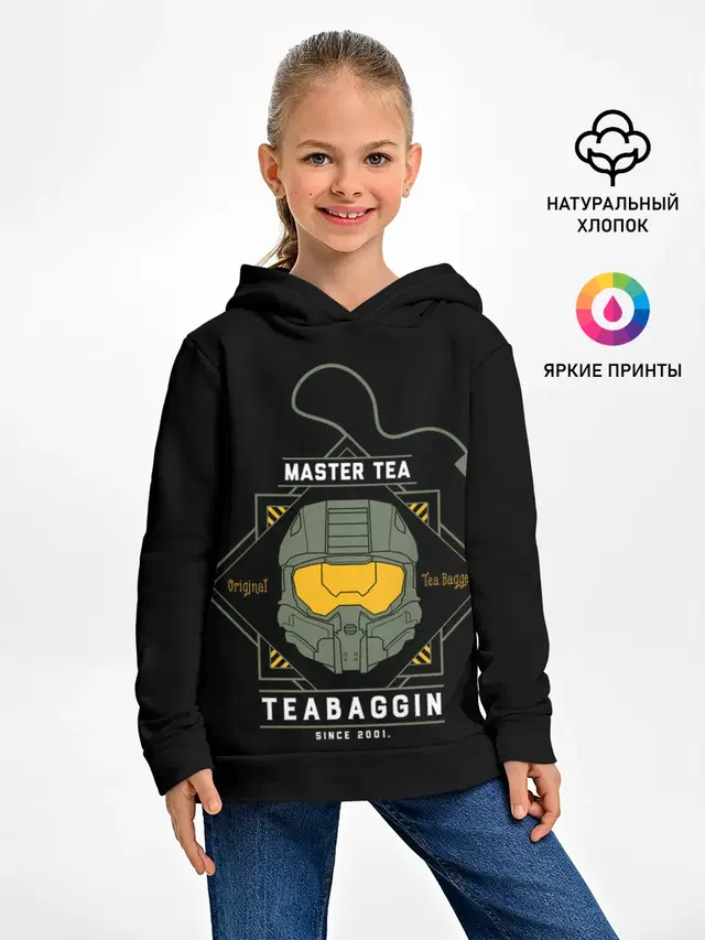 Детское худи с принтом «Master tea»
