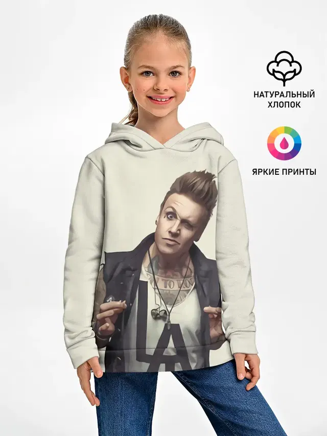 Детское худи с принтом «Papa Roach — Джекоби Шэддикс»