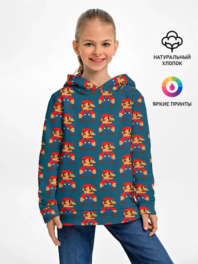 Детское худи с принтом «Super Mario Bros.»