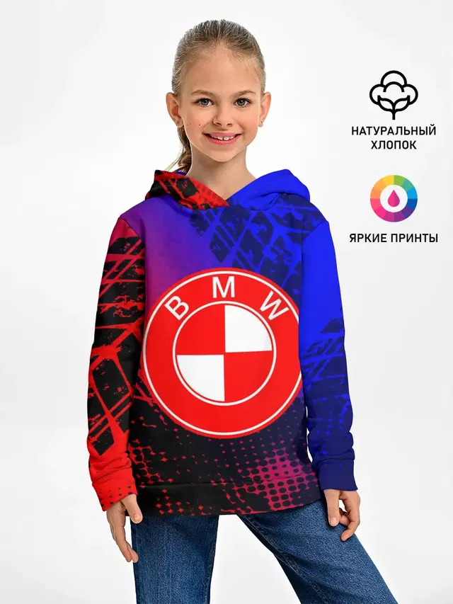Детское худи с принтом «BMW — BMW uniform collection»