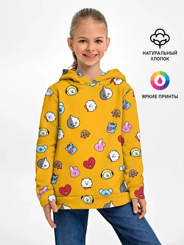 Детское худи с принтом «BTS — BT21»