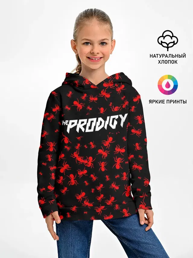Детское худи с принтом «Prodigy — The Prodigy + Спина»